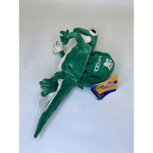 RARE 2007 Gecko Turtle Bag Cocoon Plush Green Advertising Stuffed Animal - Picture 2 of 12